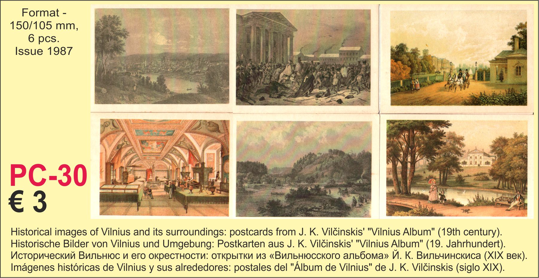 Postcards Vilnius 19 century